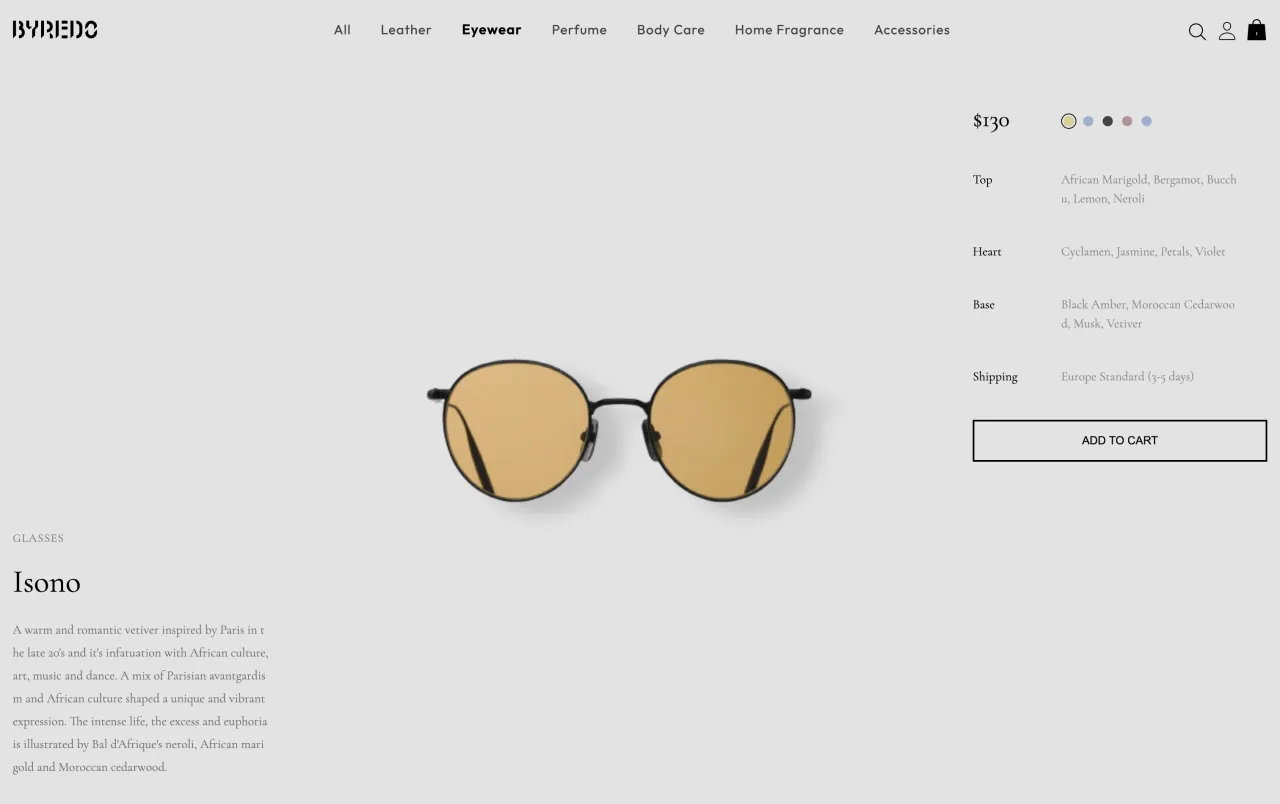 Byredo — project screenshot